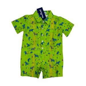 NWT Blue Quail 3-6M Fiesta Guayabera Romper